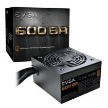 Fuente de Poder EVGA BR 600W 80 Plus Bronze ATX 12V 24 pin Fan 120mm Negro [ 100-BR-0600-K1 ]