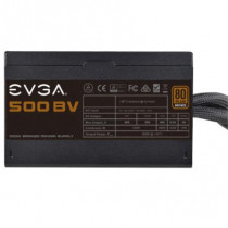 Fuente de Poder EVGA BV 500W 80 Plus Bronze ATX 12V 24 pin Fan 120mm Negro [ 100-BV-0500-K1 ]