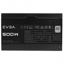 Fuente de Poder EVGA W1 500W 80 Plus White ATX 12V 24 pin Fan 120mm Negro [ 100-W1-0500-KR ]