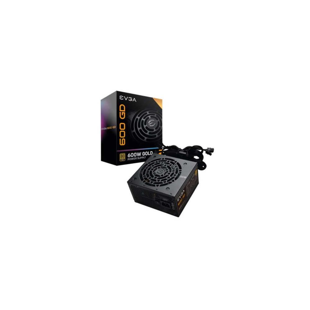 Fuente de Poder EVGA GD 600W 80 Plus Gold ATX 12V 24 pin Fan 120mm Negro [ 100-GD-0600-V1 ]