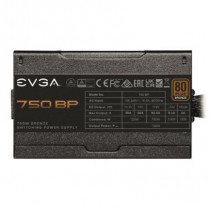 Fuente de Poder EVGA BP 750W 80 Plus Bronze ATX 12V 24 pin Fan 120mm Negro [ 100-BP-0750-K1 ]