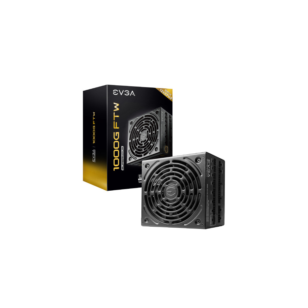 Fuente de Poder EVGA SuperNOVA 1000W FTW 80 Plus Gold ATX 3.0 PCIe 5.0 Full Modular Eco Mode Fan 150 [ 535-5G-1000-K1 ]