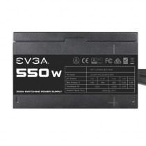 Fuente de Poder EVGA 550W ATX 12V 24 pin Fan 120mm Negro [ 100-N1-0550-L1 ]