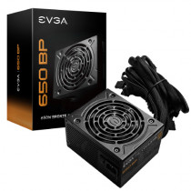 Fuente de Poder EVGA 650 BP 650W 80 Plus Bronze ATX 12V 20+4 pin Fan 120mm Negro [ 100-BP-0650-K1 ]