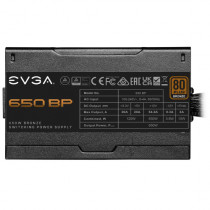 Fuente de Poder EVGA 650 BP 650W 80 Plus Bronze ATX 12V 20+4 pin Fan 120mm Negro [ 100-BP-0650-K1 ]