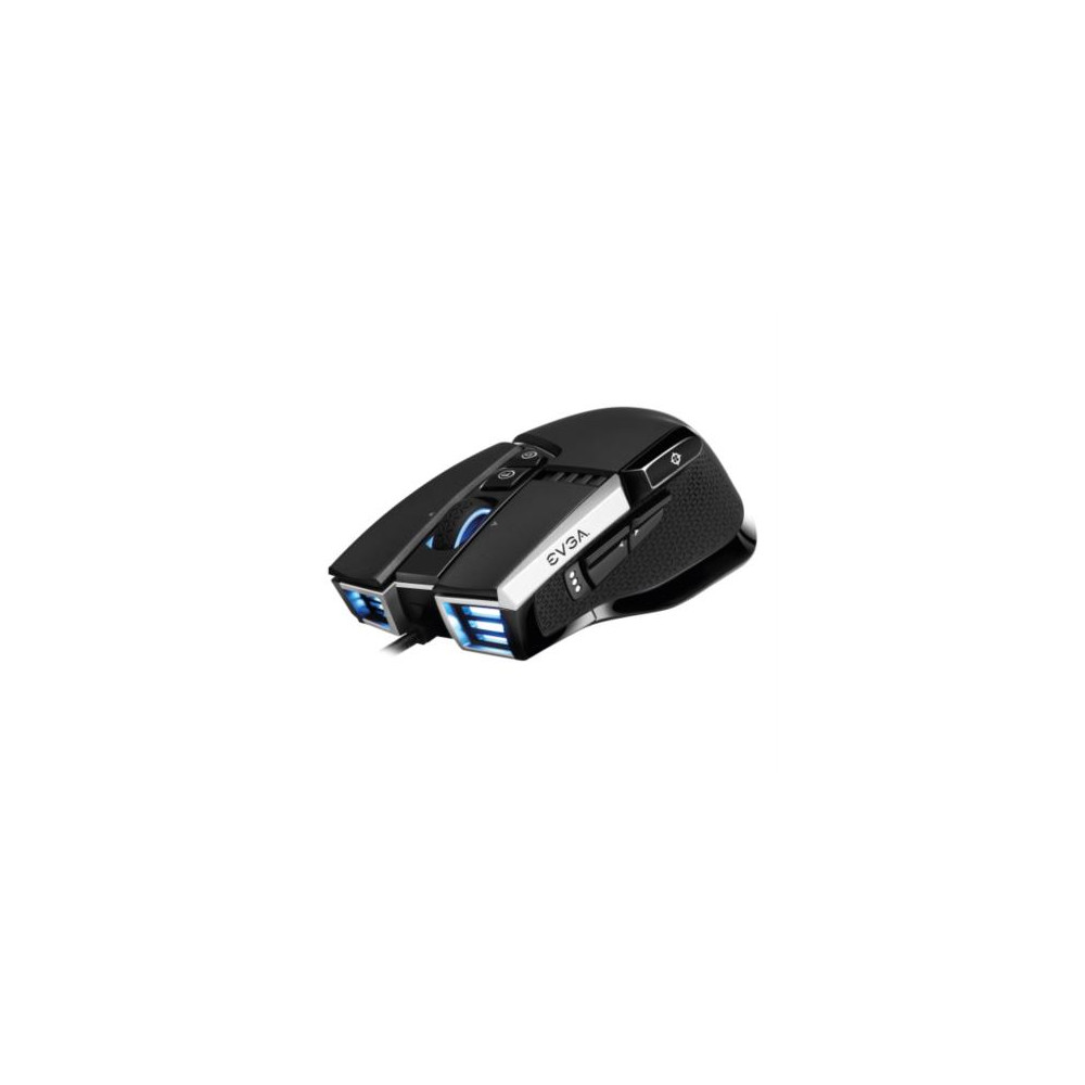 Mouse Gamer Ergonomico EVGA X17 Optico RGB 16000 DPI 10 Botones Alambrico Cable USB Negro 903-W1-17B [ 903-W1-17BK-KR ]