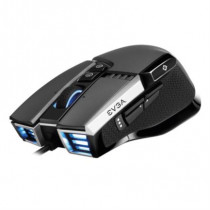 Mouse Gamer Ergonomico EVGA X17 Optico RGB 16000 DPI 10 Botones Alambrico Cable USB Gris 903-W1-17GR [ 903-W1-17GR-KR ]