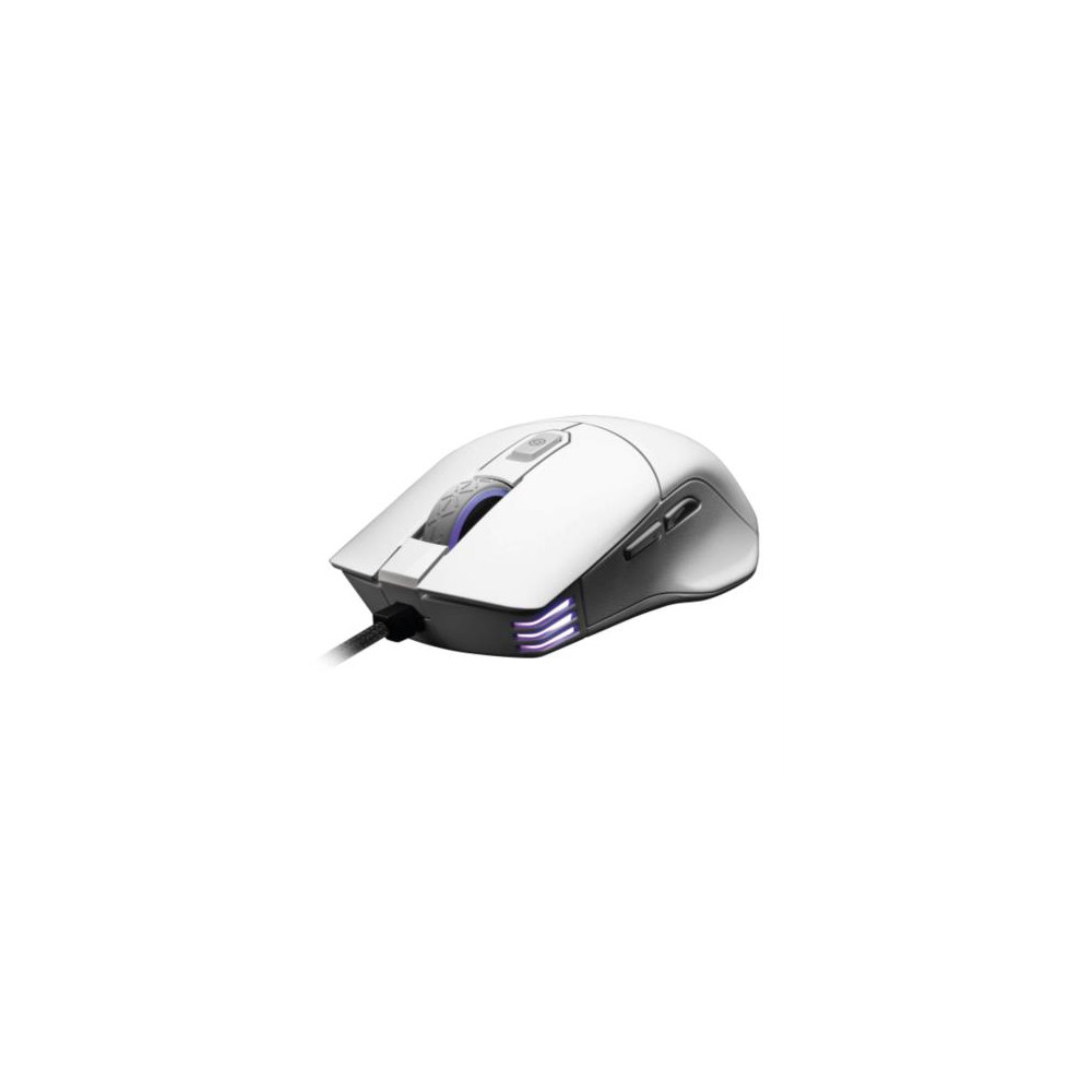 Mouse Gamer EVGA X12 Optico RGB 16000 DPI 8 Botones Alambrico Cable USB Ambidiestro Blanco 905-W1-12 [ 905-W1-12WH-KR ]