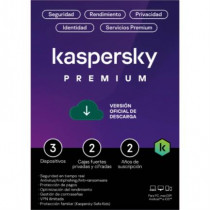 Licencia Antivirus ESD Kaspersky Premium 2 Aos 3 Dispositivos 2 Cuentas KPM [ KL1047ZDCDS ]