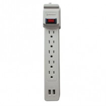 Supresor Koblenz SS-550 USB 550 Joules 5 Contactos Aterrizados Switch On/Off 2 Puertos USB [ 00-5333-00-0 ]