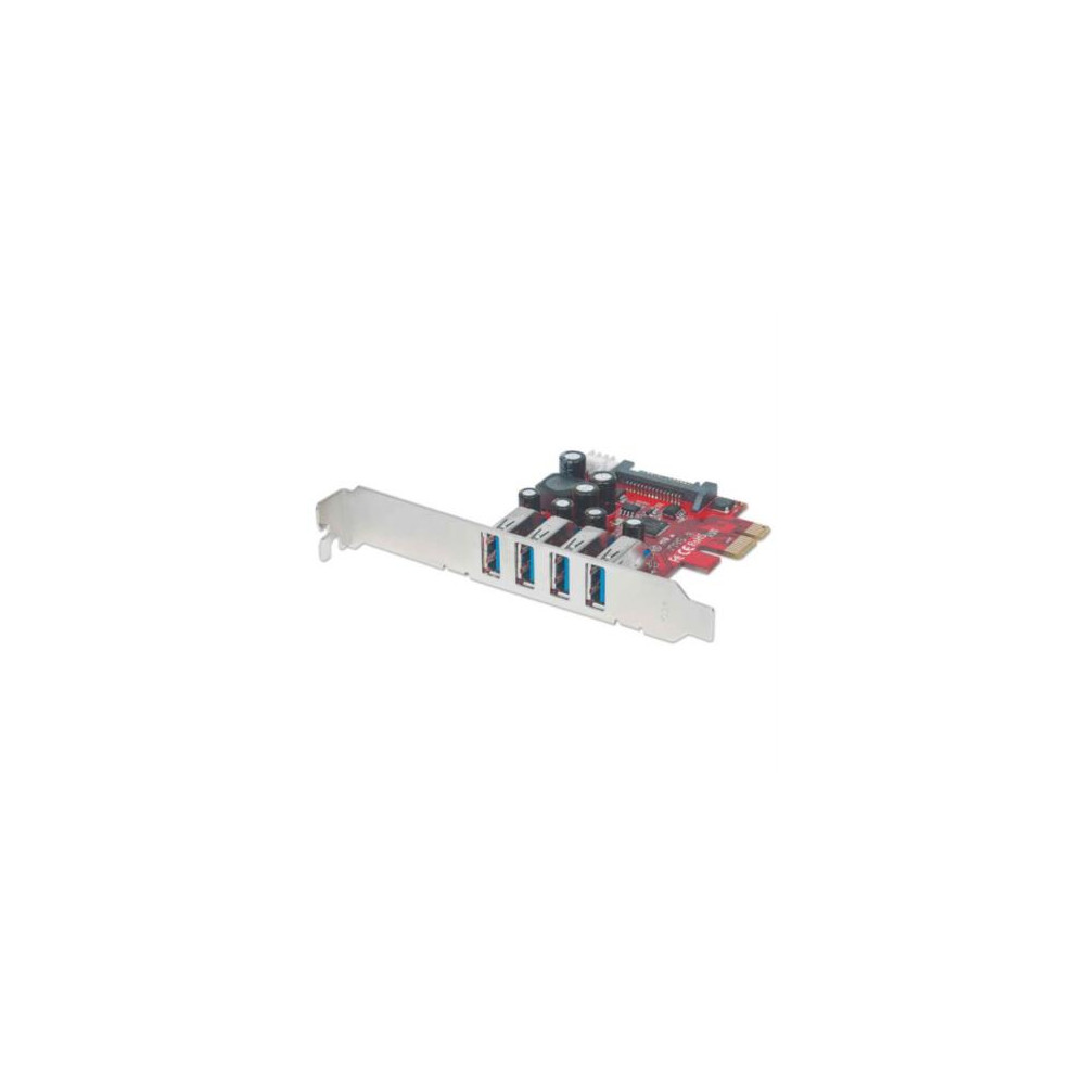 Tarjeta PCI Manhattan Express USB SuperSpeed 3.0 4 Puertos Bracket Corto [ 152884 ]