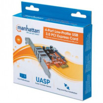 Tarjeta PCI Manhattan Express USB SuperSpeed 3.0 4 Puertos Bracket Corto [ 152884 ]