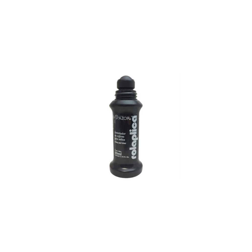 Tinta Azor Rolaplica 587 para Sellos Negro 60ml [ 587NE ]