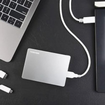 Disco Duro Externo Toshiba Canvio Flex 2.5" 4TB USB Plata para Mac/PC [ HDTX140XSCAA ]