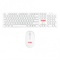 Kit Teclado y Mouse TechZone NASA Gaming Inalmbrico Color Blanco [ NSKM01 ]