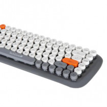 Kit Teclado y Mouse TechZone Inalmbrico Ergonmico Retro Plug-Play 85 Teclas Win/Mac Mouse ptico USB  [ TZ20COMB01-INA ]