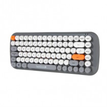 Kit Teclado y Mouse TechZone Inalmbrico Ergonmico Retro Plug-Play 85 Teclas Win/Mac Mouse ptico USB  [ TZ20COMB01-INA ]