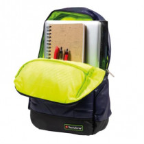 Mochila Techzone 15.6" Waterproof Plstico Tipo Chamarra para Laptop Color Azul-Verde y Negro [ TZ16LBP21 ]