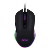 Mouse TechZone NASA Gamer RGB NS-GM05 con LED Color Negro [ NS-GM05 ]