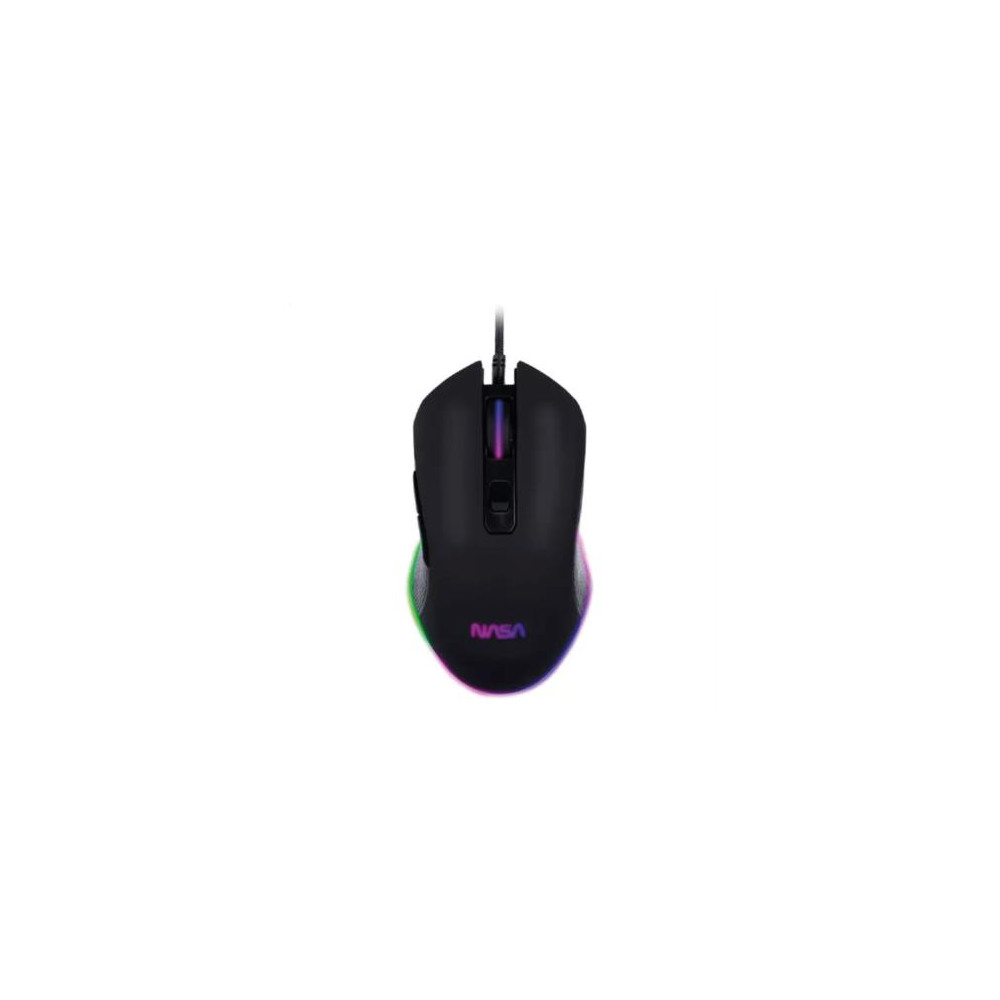 Mouse TechZone NASA Gamer RGB NS-GM05 con LED Color Negro [ NS-GM05 ]