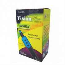 Marcador Vision Plus 2600 Fluorescente Azul C/12 [ 2600AZ ]