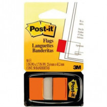 Banderitas 3M 680 Post It Naranja 12 Piezas c/50 Hojas c/u [ 680-4 ]