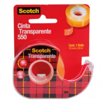 Cinta 3M Scotch 550 12mmx30m c/Despachador c/12 Pzas [ 5501230D ]