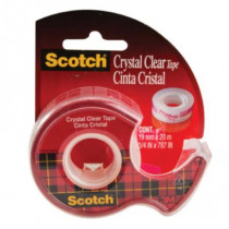 Cinta Scotch 3M Cristal 19mmx20m C/Despachador Pza [ Cc1920D ]