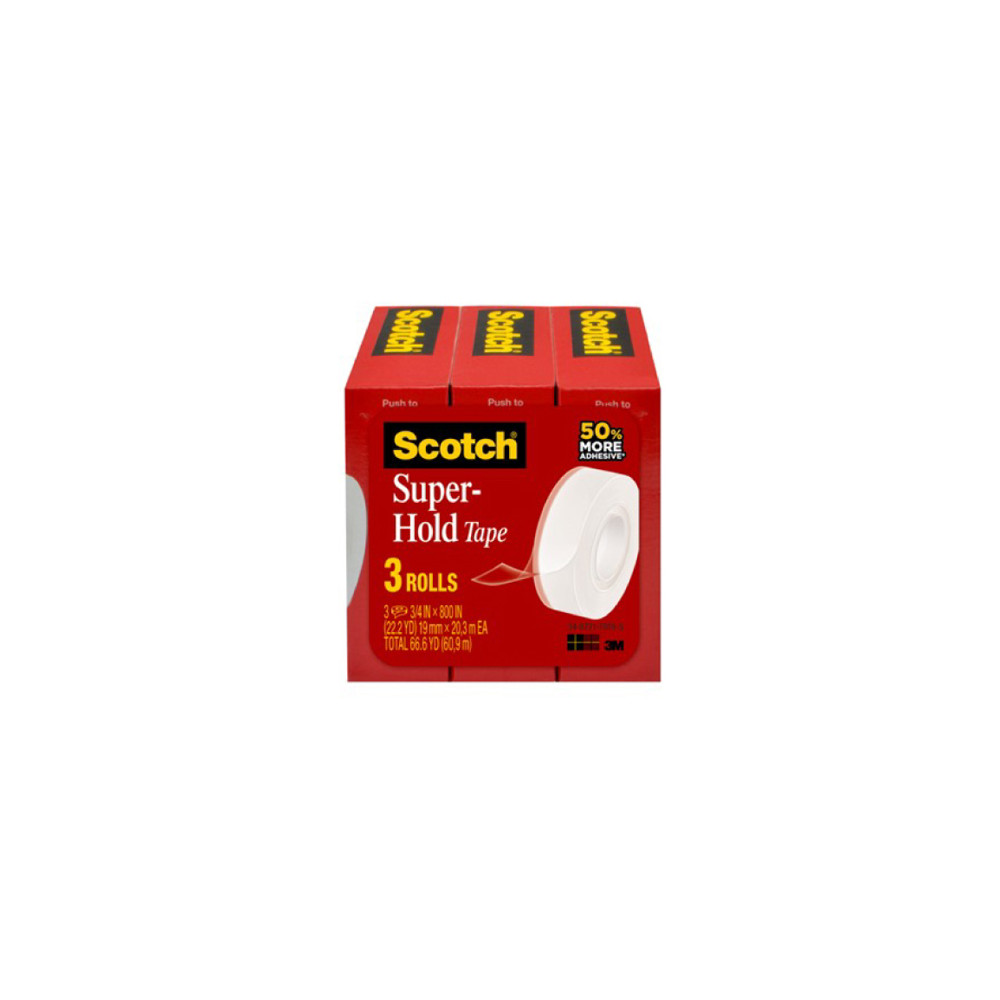 Cinta Scotch 3M Super Adhesiva 0.19 X 25.4 mts C/3 piezas [ 70007070876 ]