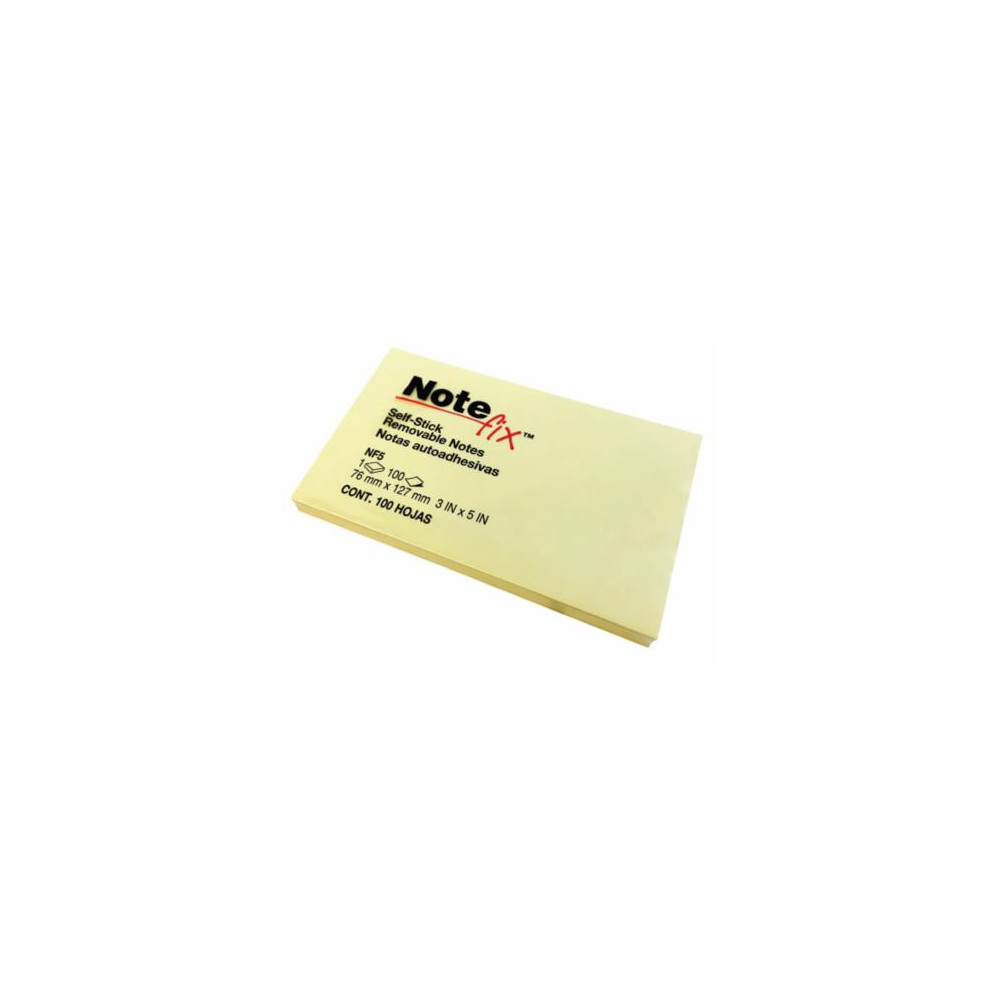 Notas 3M Adhesivas Note Fix 7.6x13 Color Amarillo 12 Bloques c/100 Hojas [ NF5 ]