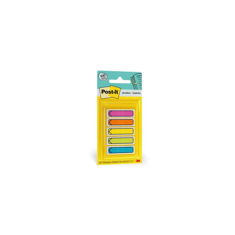 Banderitas 3M Post-it 684-ARR2 Flecha Nen 12mmx43mm 5 Blocks C/20 Banderitas [ 684-ARR2 ]