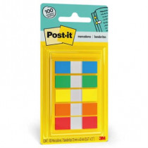 Banderitas 3M Post-it 683-5CF Colores Primarios 12mmx43mm 5 Blocks C/20 Banderitas [ 683-5CF ]