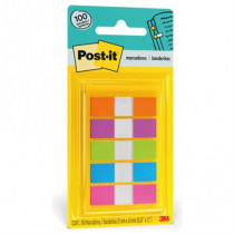 Banderitas 3M Post-it 683-5CB Autoadheribles Nen 12mmx43mm 5 Blocks C/20 Banderitas [ 683-5CB ]