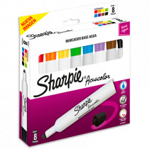 Marcador Acuacolor Sharpie Base Agua Estuche C/8 Pzas [ 2184200 ]