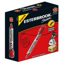 MARCADOR BEROL PERMANENTE ESTERBROOK ROJO C/12 PIEZAS [ 12500119228 ]