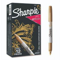 Marcador Sharpie Punta Fina Color Oro Caja con 12 Pzas [ 1823887 ]