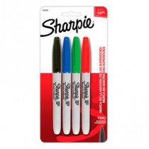 Marcador Permanente Sharpie Fino Colores Surtidos C/4 Pzas [ 1825090 ]