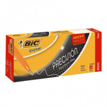 Bolgrafo BIC Cristal Precisin Punto Fino 0.8mm Color Rojo C/12 Pzas [ 928496 ]