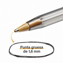 Bolgrafo BIC Cristal Intenso Punto Extra Grueso 1.6mm Color Rojo C/12 Pzas [ 924470 ]