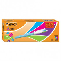 Bolgrafo BIC 4 Color Fun Punto Mediano 1.0mm C/6 Pzas [ 886770 ]