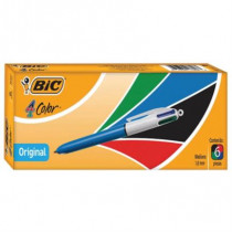 Bolgrafo BIC 4 Colores Punto Mediano 1.0mm C/6 Pzas [ 511146 ]