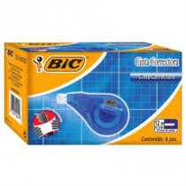 Cinta Correctora BIC 12mx4.2mm Caja C/6 Pzas [ 855705 ]