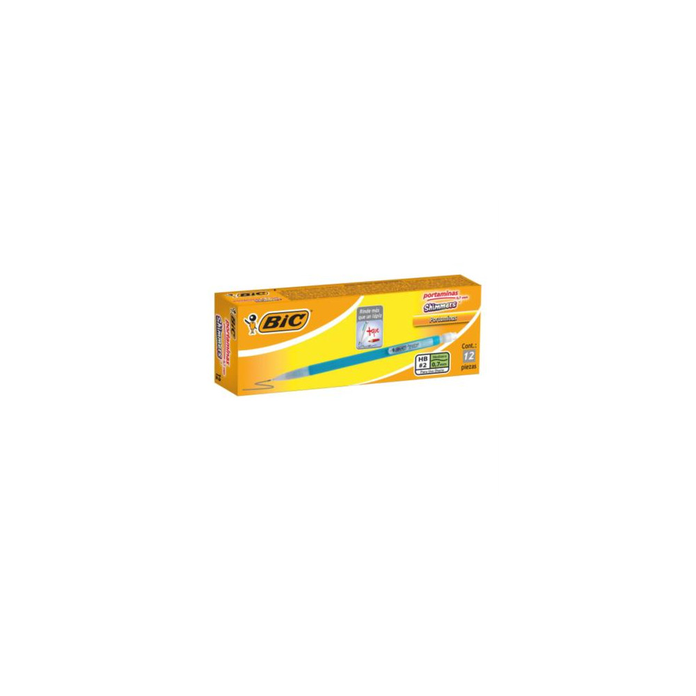 Lapicero BIC Shimmers HB2 Punto Mediano 0.7mm C/12 Pzas [ 867880 ]