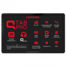 Tablet COMPAQ Q Tab Pro 10.95 8GB/256GB Cmara 5MP/13MP Android 13 + Teclado + Audfonos + Stylus [ Q-TAB-PRO ]