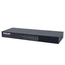 Switch Intellinet Fash Ethernet 16 Puertos Montaje Rack 19" RJ45 10/100 Mbps Color Negro [ 520409 ]