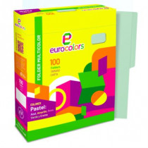 Folder Mapasa Carta Multicolor Color Verde Pastel Pqte 100F [ PU0035 ]