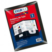 Folder Mapasa Deluxe Carta 24x30 Color Negro C/5 Pzas [ PY1061 ]