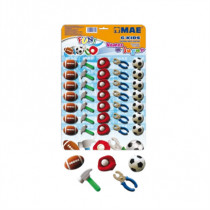 Goma Mae Figuras Deportes/Herramientas Blister C/35 Pzas [ G-KIDS ]