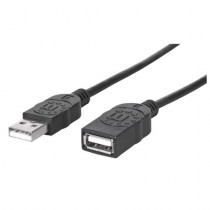 Cable Manhattan USB V2.0 Ext Tipo A  0.9M Negro [ 308519 ]