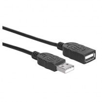 Cable Manhattan USB V2.0 Ext Tipo A  0.9M Negro [ 308519 ]